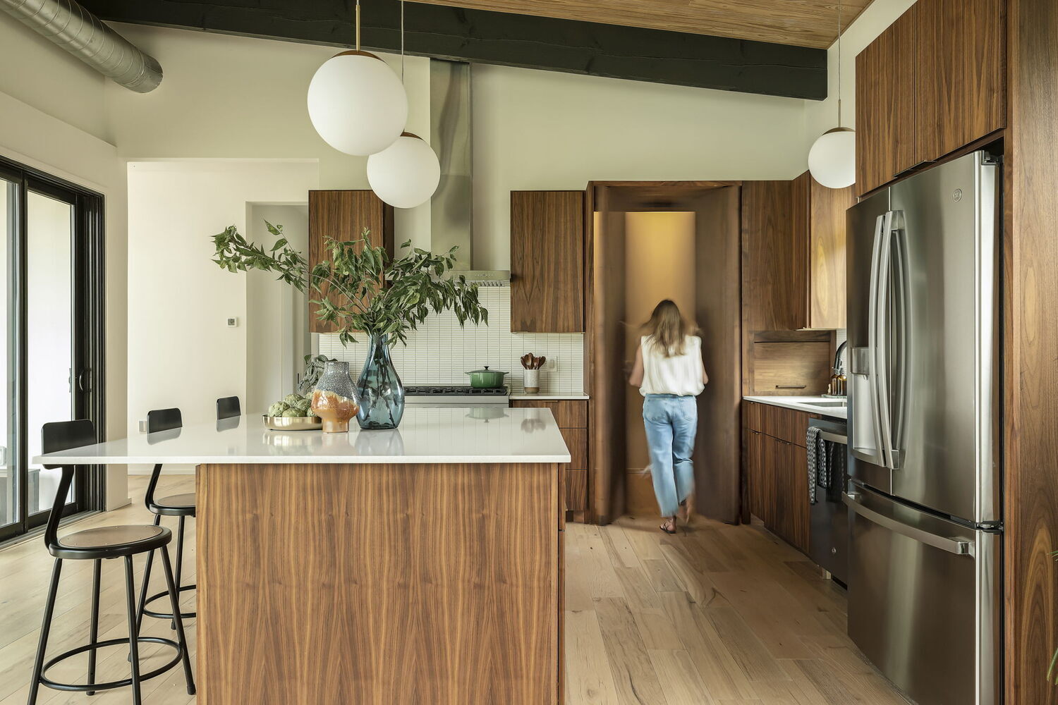 functional kitchen design with hidden pantry access by RedOven Builds San Juan Dr Rio Grande TX